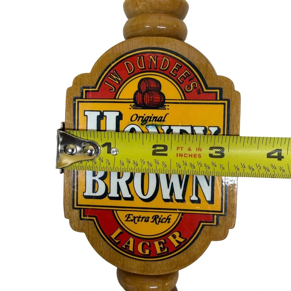 JW Dundee Honey Brown Lager Beer Tap Handle Wood Original Vintage Bar Decor‎